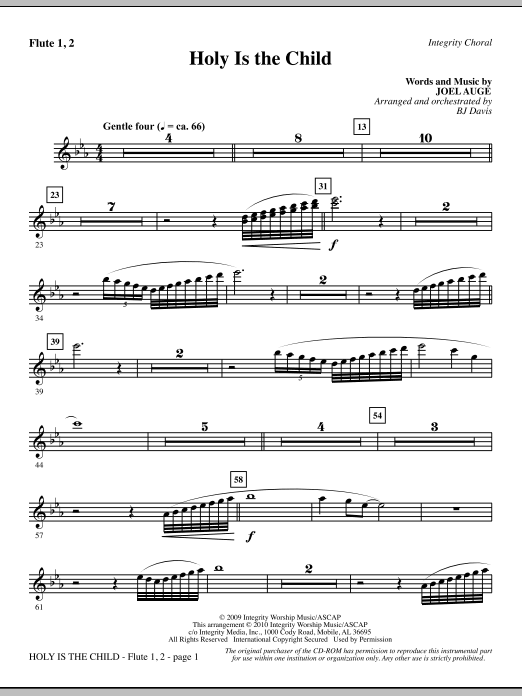 Holy Is The Child - Flute 1 & 2 Must-Have