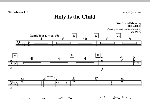 Oblíbený Holy Is The Child - Trombone 1 & 2