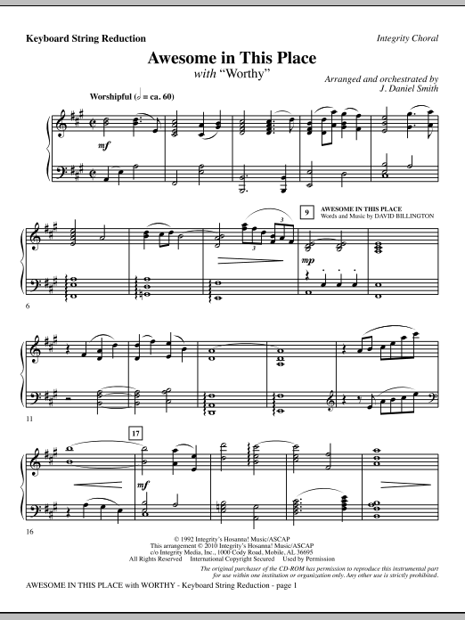 Awesome In This Place (with Worthy) - Keyboard String Reduction Rychlé Dodání