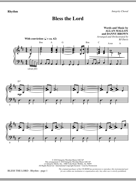 Bless The Lord - Rhythm Akce