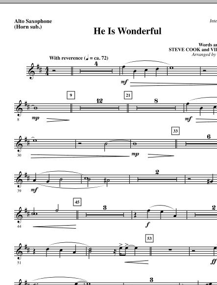 He Is Wonderful - Alto Sax (Horn sub.) Výhodná Nabídka
