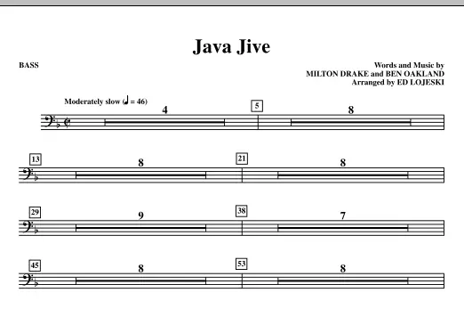 Omezená Nabídka Java Jive (SATB Octavo Accompaniment Parts) - Bass