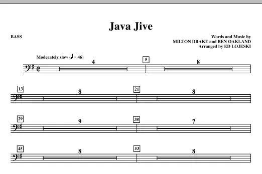 Java Jive (TTBB Octavo Accompaniment Parts) - Bass Tovární Cena