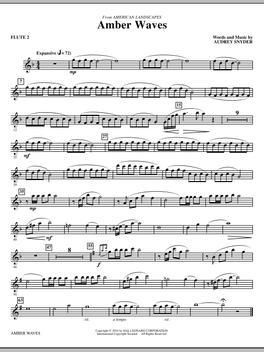 Autentický Amber Waves - Flute 2