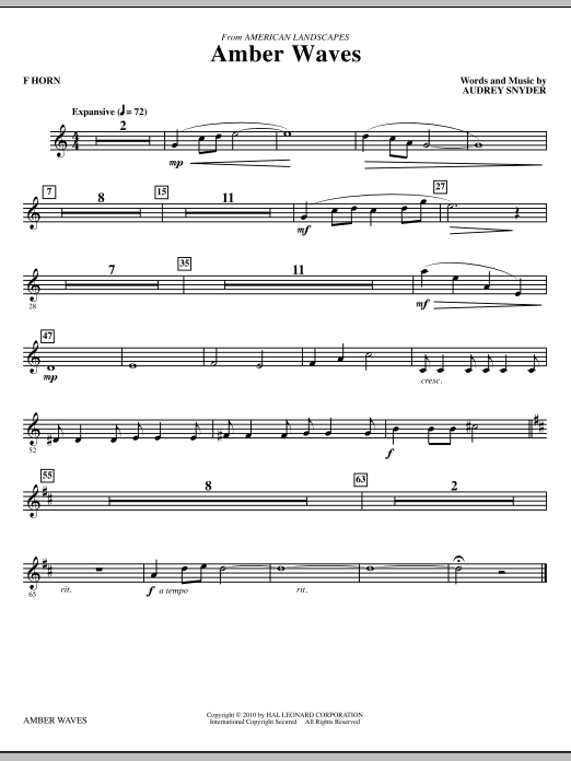 Nová Kolekce Amber Waves - F Horn