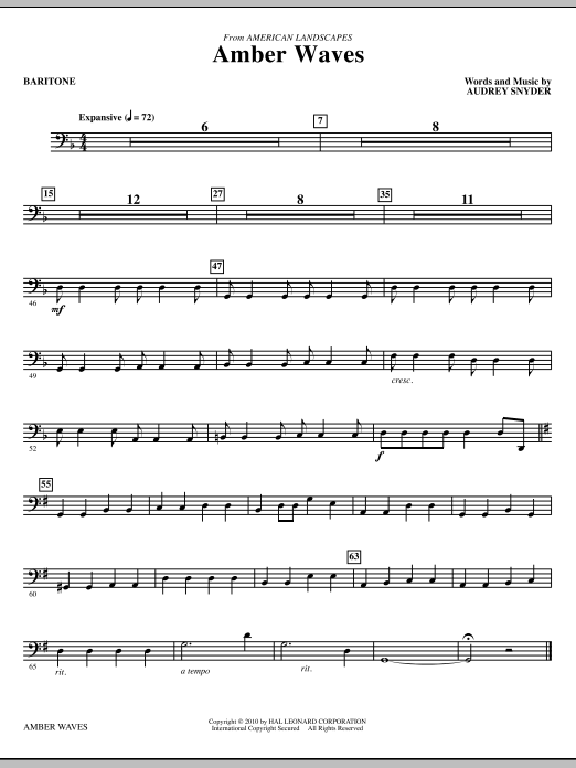 Sleva Amber Waves - Baritone