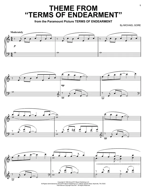 Cenová Bomba Theme from Terms Of Endearment