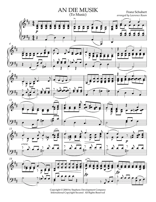 An Die Musik (To Music) Dokud Zásoby Vydrží