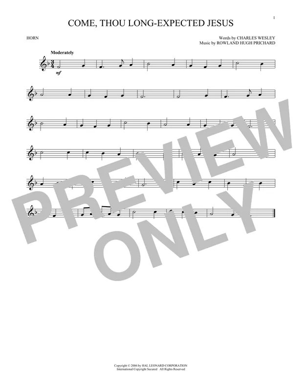 Come, Thou Long-Expected Jesus Objednat Nyní