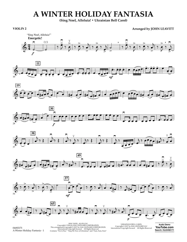 A Winter Holiday Fantasia - Violin 2 Akce