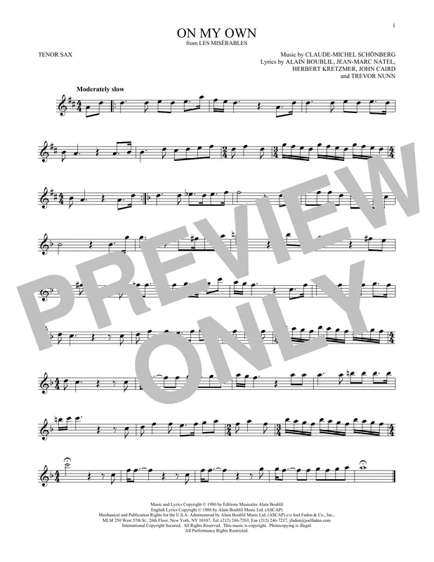 On My Own (from Les Miserables) Nejprodávanější