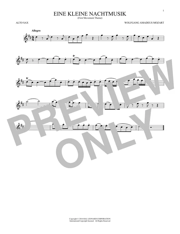Eine Kleine Nachtmusik ("Serenade"), First Movement Excerpt Přímo Od Výrobce