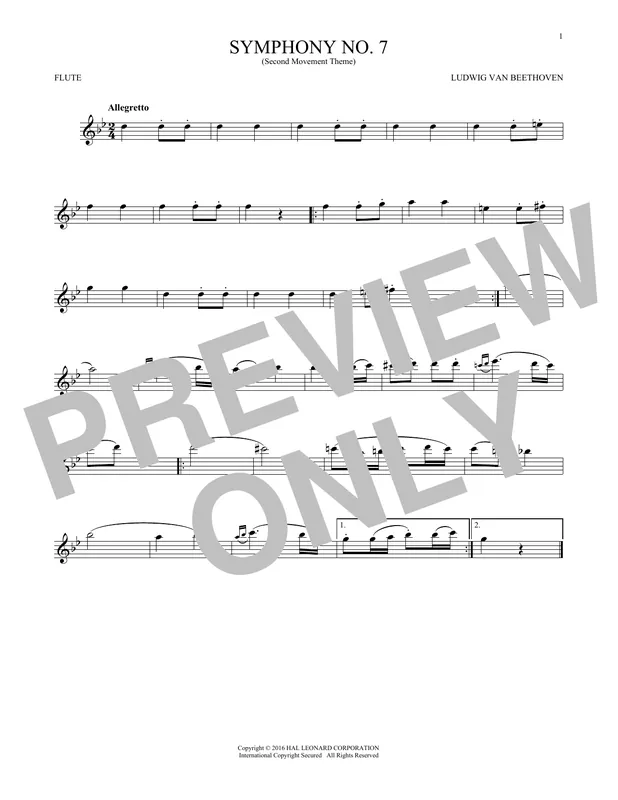 Levný Symphony No. 7 In A Major, Second Movement (Allegretto)