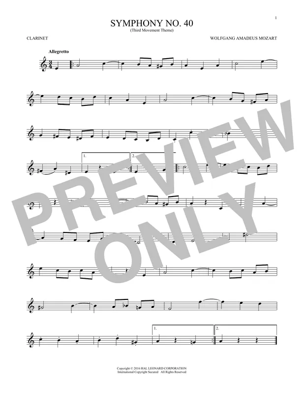 Nejlepší Volba Symphony No. 40 In G Minor, Third Movement ("Minuet")