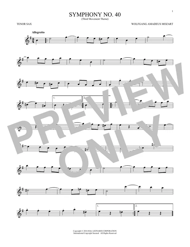 Novinka Symphony No. 40 In G Minor, Third Movement ("Minuet")