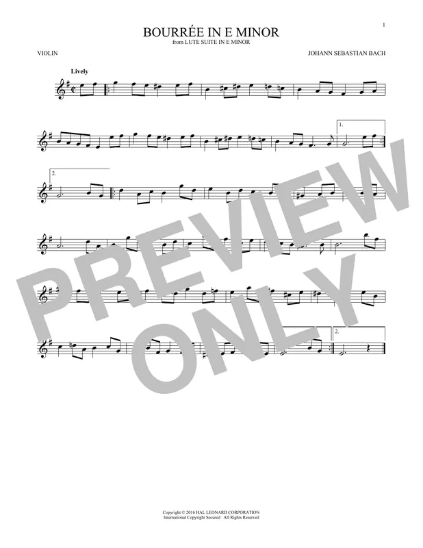 Bourree In E Minor Ověřený