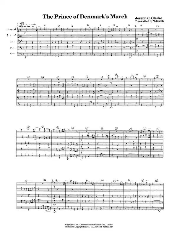 The Prince of Denmark‘s March - Full Score Autentický