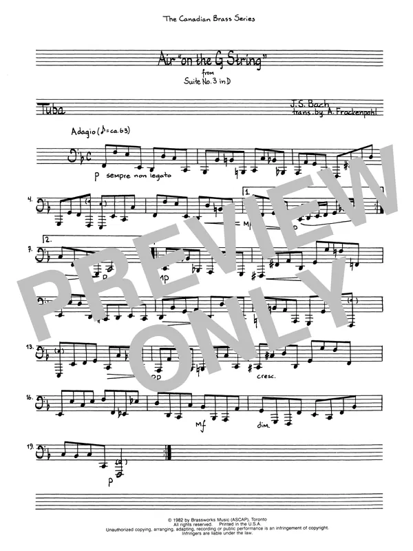 Air On The G String - Tuba Akční Cena