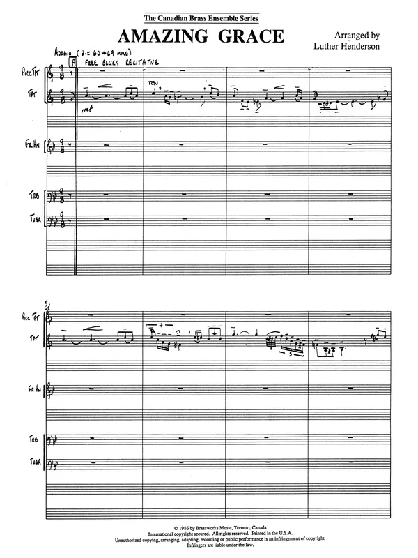 Amazing Grace - Full Score Nakupujte Hned