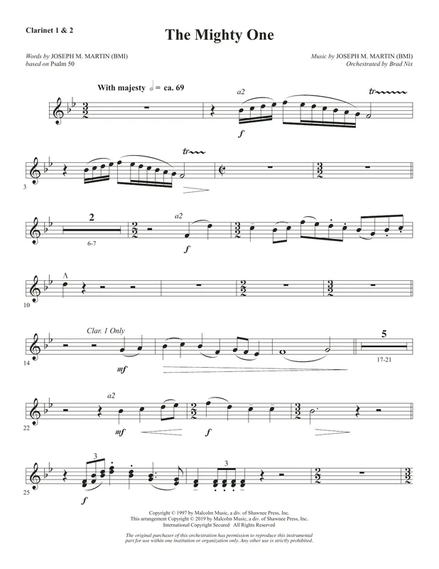 Nová Kolekce The Mighty One - Bb Clarinet 1 & 2