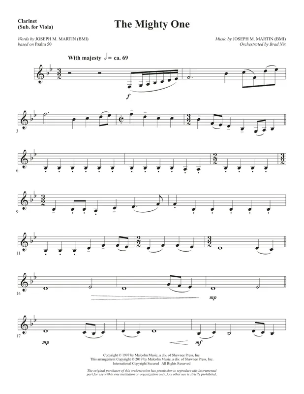Víkendová Akce The Mighty One - Clarinet (sub Viola)