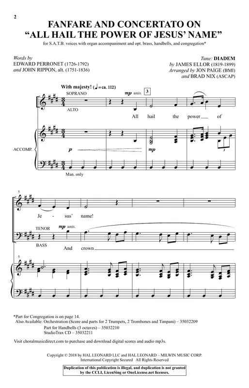Levný Fanfare And Concertato On "All Hail The Power Of Jesus‘ Name"