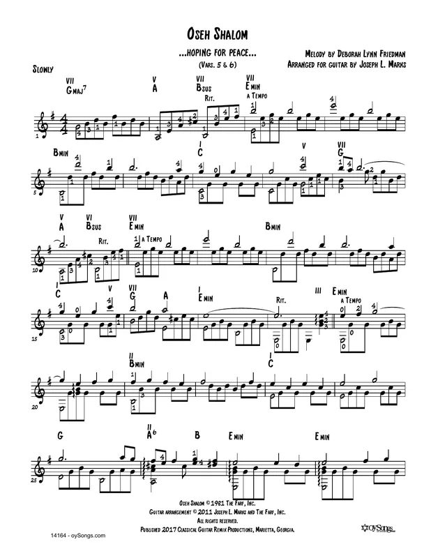 Sleva Oseh Shalom Vars 5,6 (arr. Joe Marks)