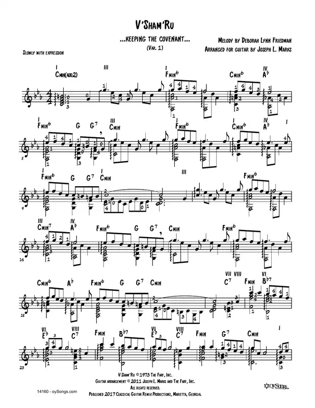 V‘shamru Var 1 (arr. Joe Marks) Poslední Šance