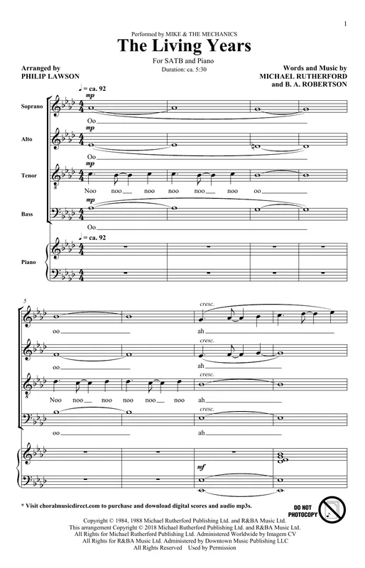 Horká Nabídka The Living Years (arr. Philip Lawson)