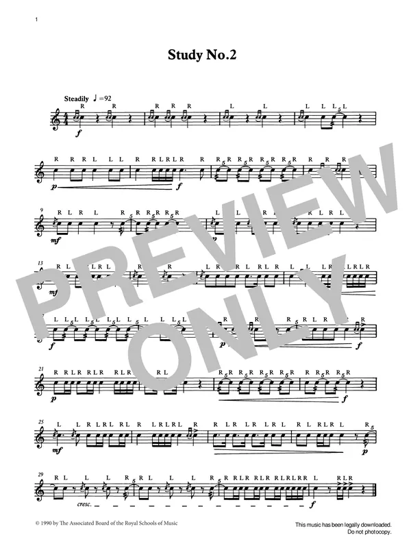 Akční Nabídka Study No.2 from Graded Music for Snare Drum, Book I