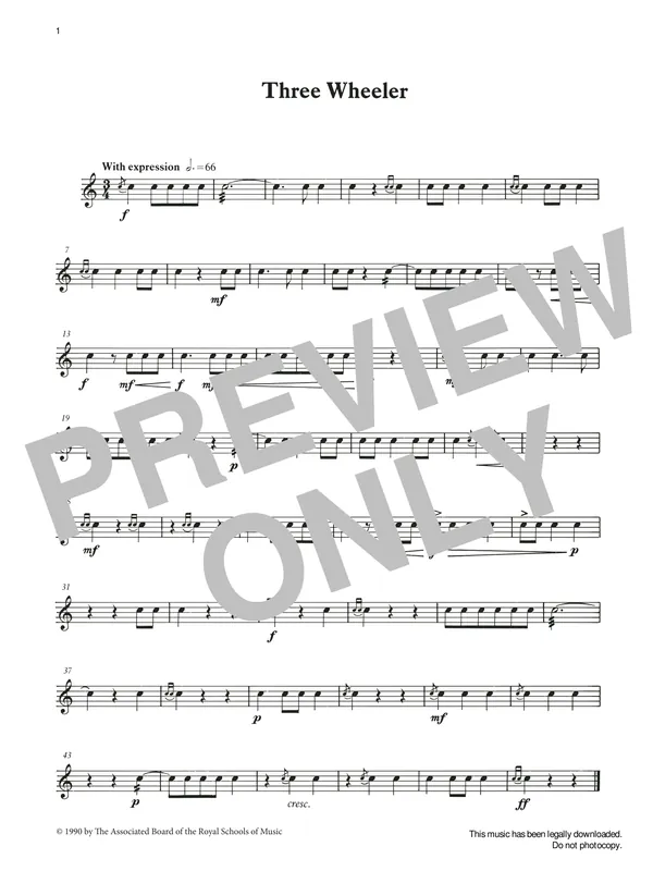 Omezená Nabídka Three Wheeler from Graded Music for Snare Drum, Book II