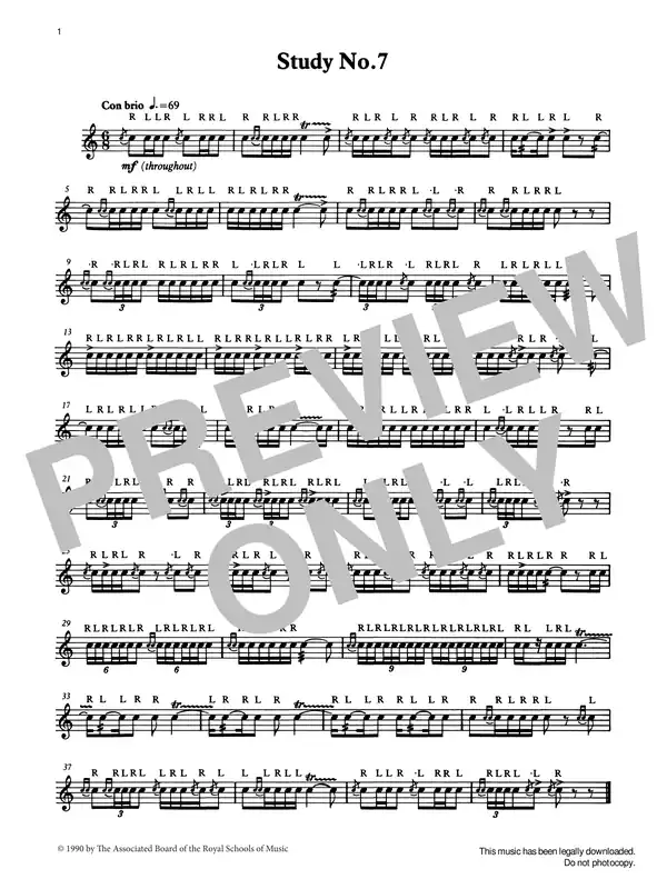 Study No.7 from Graded Music for Snare Drum, Book IV Časově Omezené