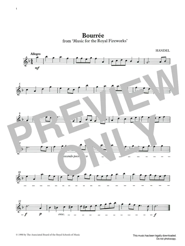 Autentický Bourre& 769;e from Graded Music for Tuned Percussion, Book I