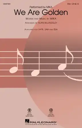Objednat Nyní We Are Golden (arr. Alan Billingsley)