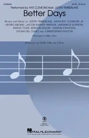 Better Days (arr. Mac Huff) - Bass Oblíbený