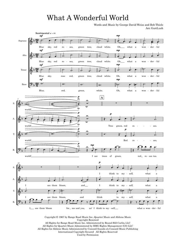 What A Wonderful World (arr. Sam Burns) Nejlepší Volba