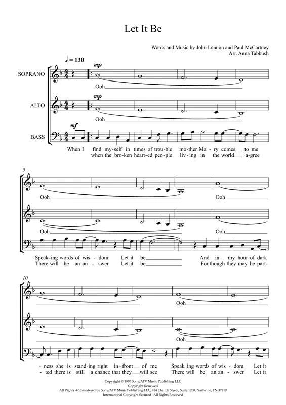 Let It Be (arr. Anna Tabbush) Finální Výprodej